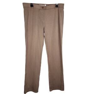Betabrand Womens Classic Yoga Dress Pant Size XL Straight Leg Stretch Khaki